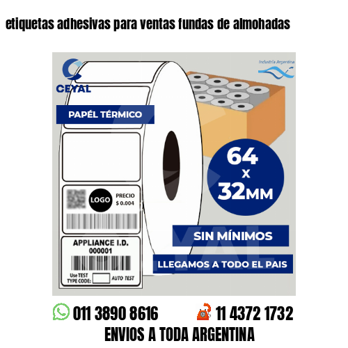 etiquetas adhesivas para ventas fundas de almohadas