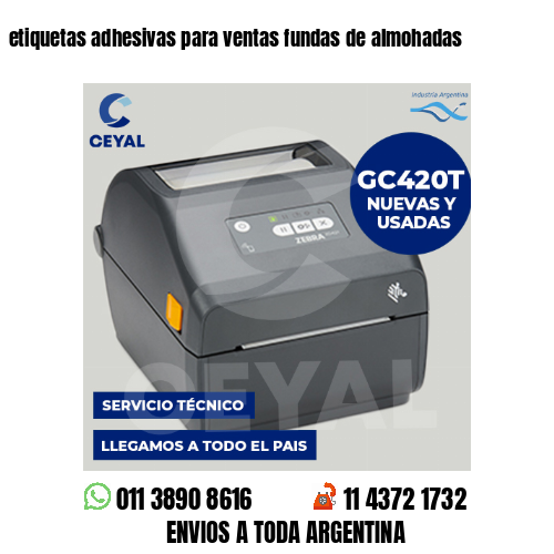etiquetas adhesivas para ventas fundas de almohadas