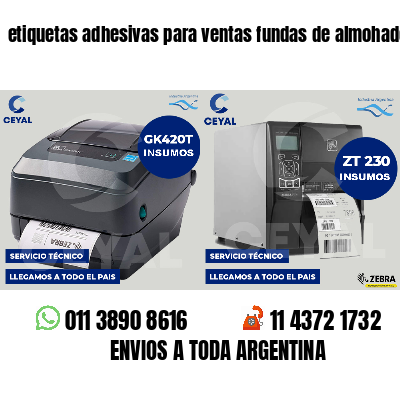 etiquetas adhesivas para ventas fundas de almohadones