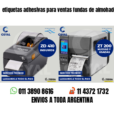 etiquetas adhesivas para ventas fundas de almohadones