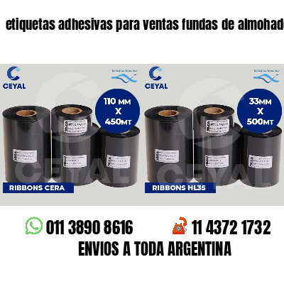 etiquetas adhesivas para ventas fundas de almohadones