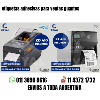 etiquetas adhesivas para ventas guantes