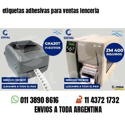 etiquetas adhesivas para ventas lenceria