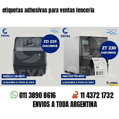 etiquetas adhesivas para ventas lenceria