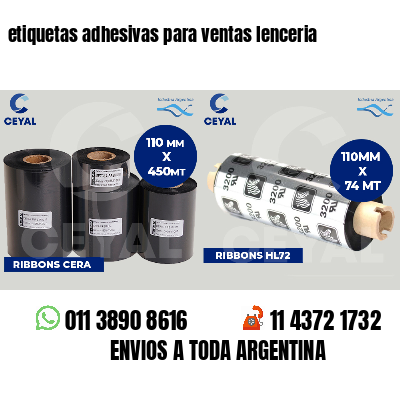 etiquetas adhesivas para ventas lenceria