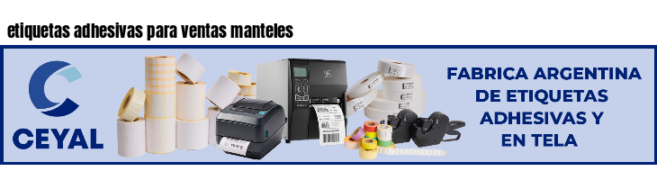 etiquetas adhesivas para ventas manteles