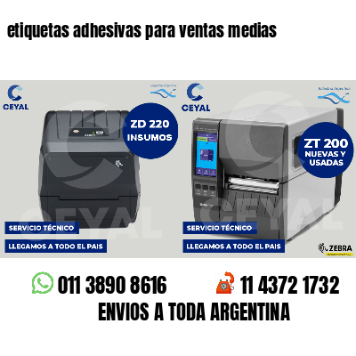 etiquetas adhesivas para ventas medias