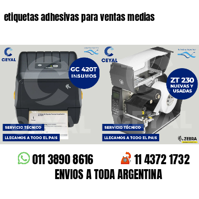 etiquetas adhesivas para ventas medias