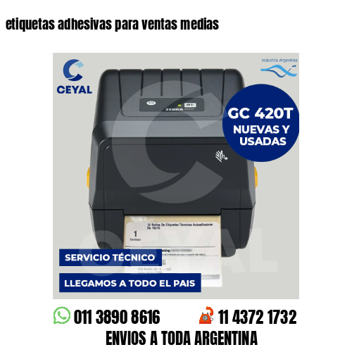 etiquetas adhesivas para ventas medias
