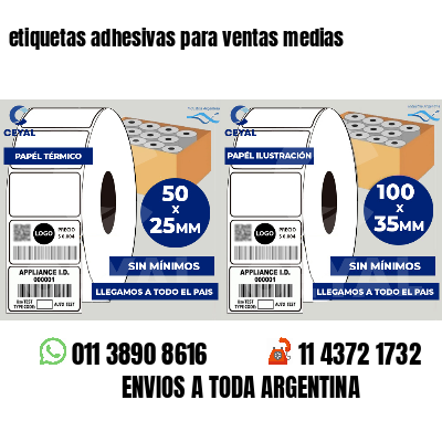 etiquetas adhesivas para ventas medias