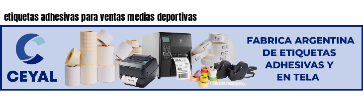 etiquetas adhesivas para ventas medias deportivas