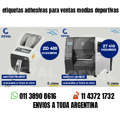 etiquetas adhesivas para ventas medias deportivas