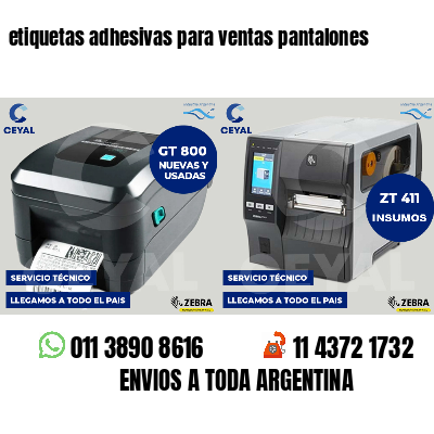 etiquetas adhesivas para ventas pantalones