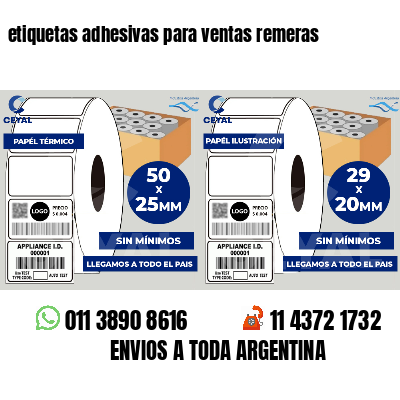 etiquetas adhesivas para ventas remeras