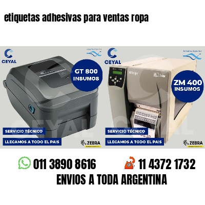 etiquetas adhesivas para ventas ropa