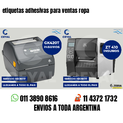 etiquetas adhesivas para ventas ropa