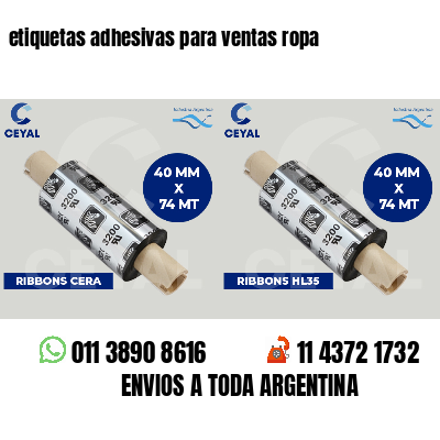 etiquetas adhesivas para ventas ropa