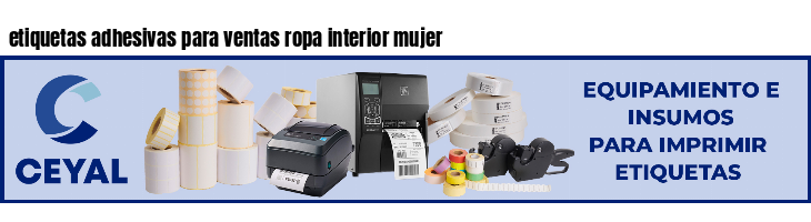 etiquetas adhesivas para ventas ropa interior mujer