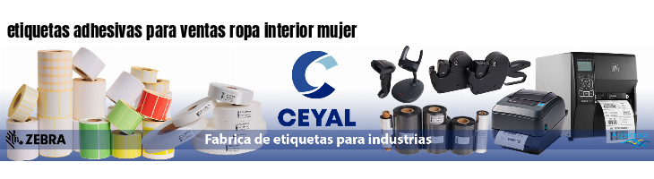 etiquetas adhesivas para ventas ropa interior mujer