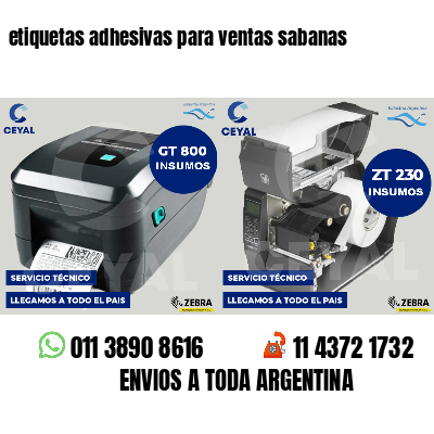 etiquetas adhesivas para ventas sabanas