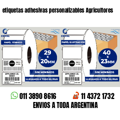 etiquetas adhesivas personalizables Agricultores
