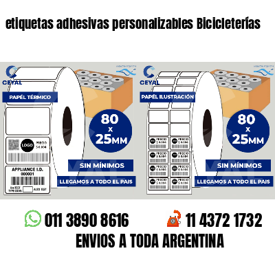 etiquetas adhesivas personalizables Bicicleterías