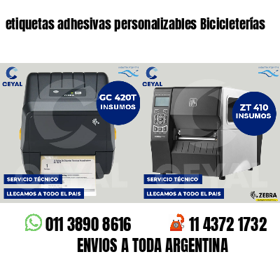 etiquetas adhesivas personalizables Bicicleterías