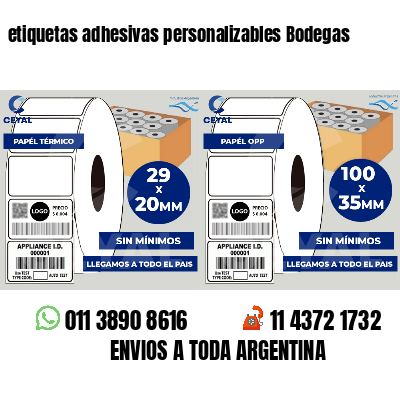 etiquetas adhesivas personalizables Bodegas