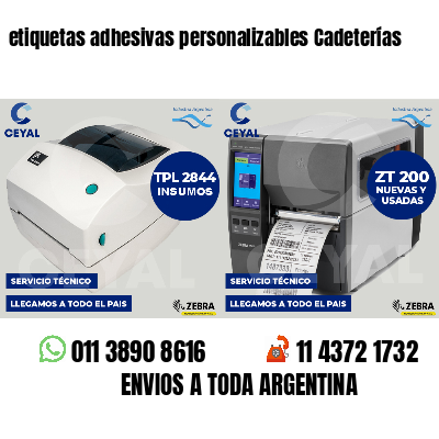 etiquetas adhesivas personalizables Cadeterías