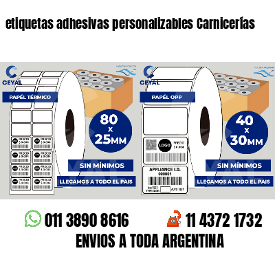 etiquetas adhesivas personalizables Carnicerías
