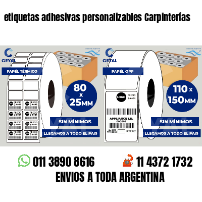 etiquetas adhesivas personalizables Carpinterías