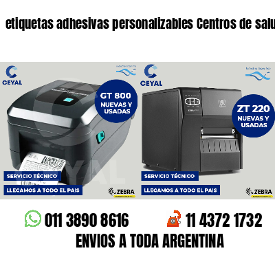 etiquetas adhesivas personalizables Centros de salud