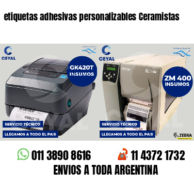 etiquetas adhesivas personalizables Ceramistas