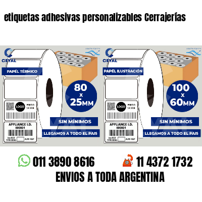 etiquetas adhesivas personalizables Cerrajerías