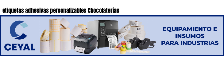 etiquetas adhesivas personalizables Chocolaterías