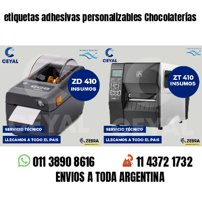 etiquetas adhesivas personalizables Chocolaterías