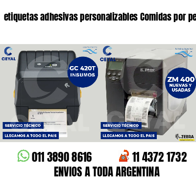 etiquetas adhesivas personalizables Comidas por peso