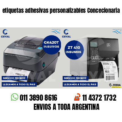 etiquetas adhesivas personalizables Concecionaria