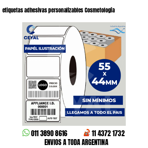 etiquetas adhesivas personalizables Cosmetología
