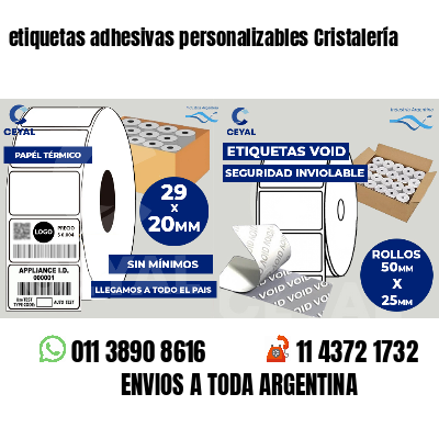 etiquetas adhesivas personalizables Cristalería
