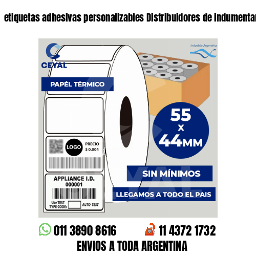 etiquetas adhesivas personalizables Distribuidores de indumentaria
