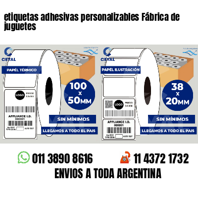 etiquetas adhesivas personalizables Fábrica de juguetes