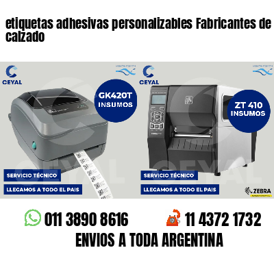 etiquetas adhesivas personalizables Fabricantes de calzado