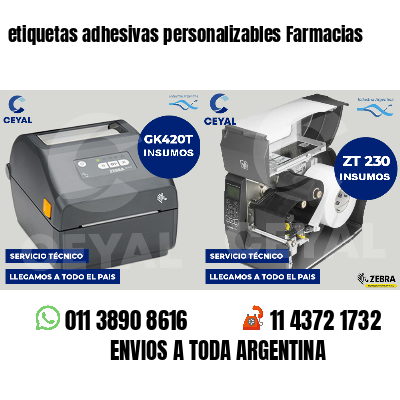 etiquetas adhesivas personalizables Farmacias