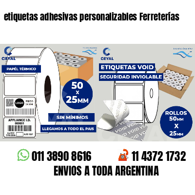 etiquetas adhesivas personalizables Ferreterías