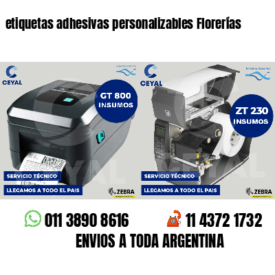 etiquetas adhesivas personalizables Florerías