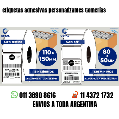 etiquetas adhesivas personalizables Gomerías