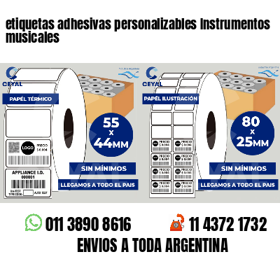 etiquetas adhesivas personalizables Instrumentos musicales