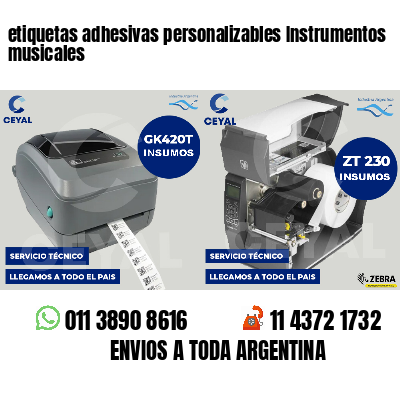 etiquetas adhesivas personalizables Instrumentos musicales