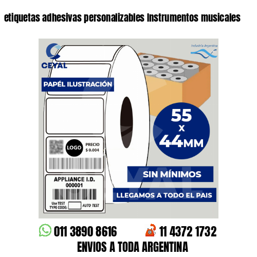 etiquetas adhesivas personalizables Instrumentos musicales